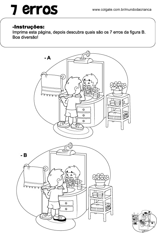 Jogos para imprimir e colorir - Odonto Saúde Spa